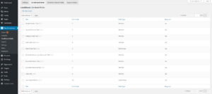 Conditional Fields List Table